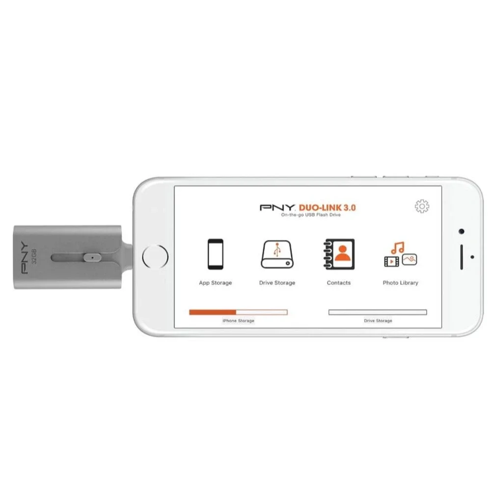 PNY Duo-Link USB 3.0 Lightning Flash Drive 32GB iPhone iPad